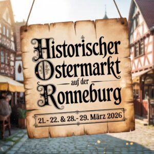 Historischer Ostermarkt auf der Ronneburg Flyer von21-22.3 und 28-29.3
