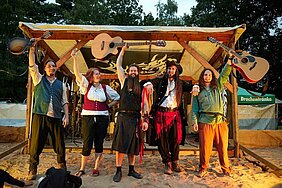 Gaukler auf dem Mittelalterspektakel mit Ritterturnier